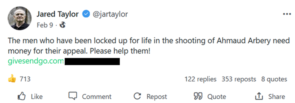 White Supremacists are Supporting the Appeals of Ahmaud Arbery’s Killers