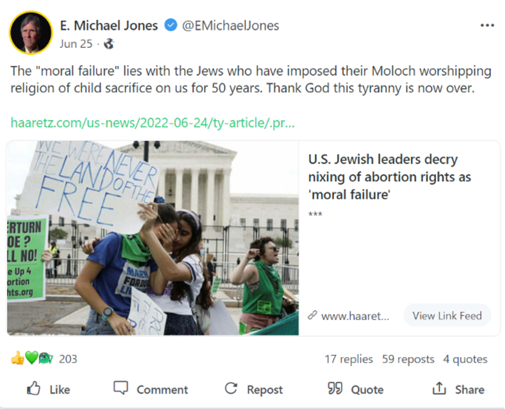 Antisemitism in the Abortion Debate