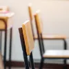 classroom with desks