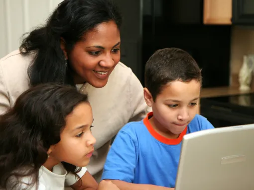 Family on Computer