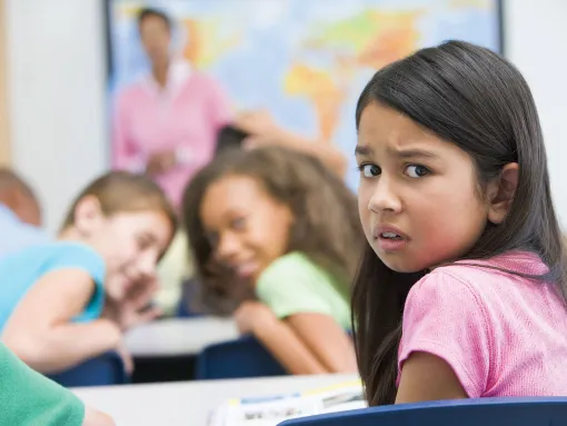 Girl Student in Class Being Bullied