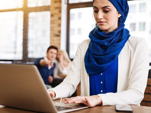 Pleasant Muslim Woman Being Talked About