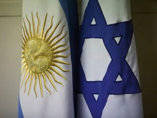 Argentina and Israel flags