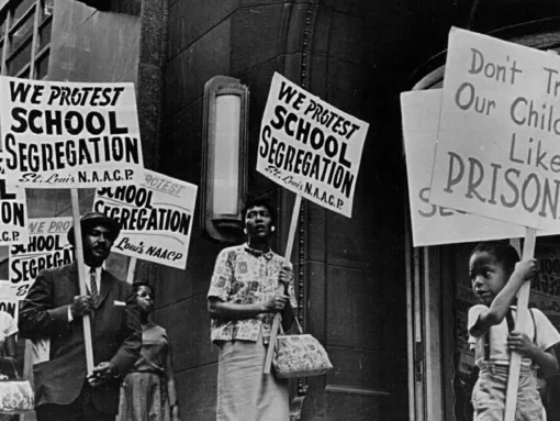 Brown v. Board of Education School Segregation Protest