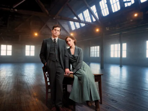 Ben Platt and Micaela Diamond of the 2023 broadway play "Parade"