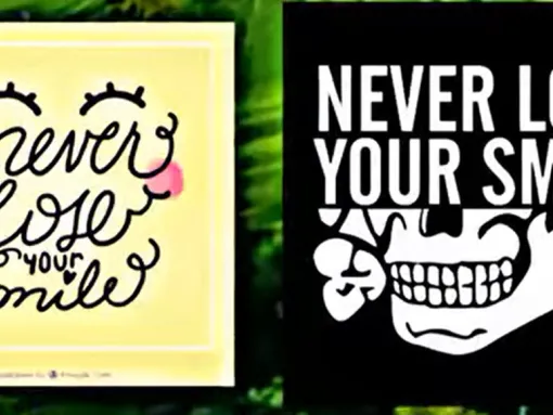 A video using a “Never Lose Your Smile” image and hashtag, along with #austrianpainter hashtag