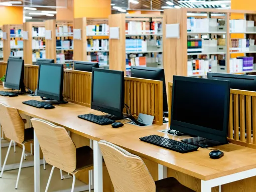 School library computer station