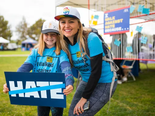 A woman and a girl on the San Diego Walk 2019