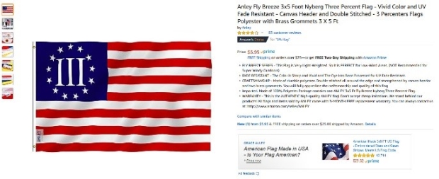 III percent flag amazon