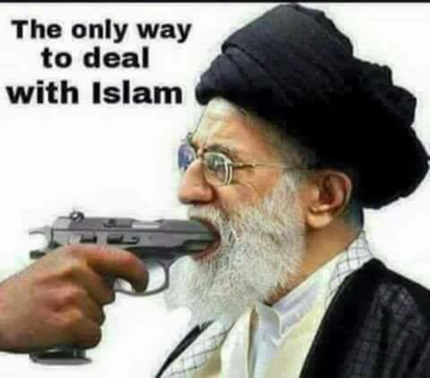 A hateful image uploaded as part of a comment made by a reader on a Facebook group titled “Islam is not a religion”
