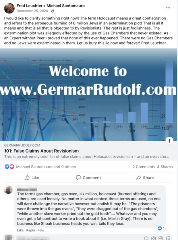 Holocaust denial on Facebook