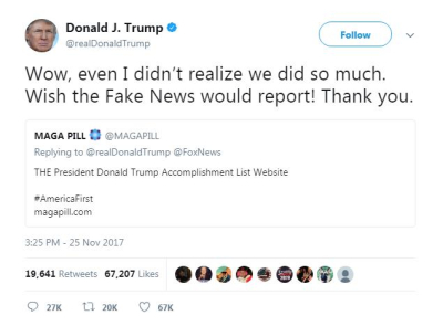 President Trump tweet