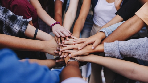 Hands in a circle