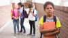 Pupils Friends Teasing a Pupil Standing Alone