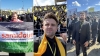 In-person attendees at the joint funeral of Hezbollah leaders Hassan Nasrallah and Hashem Safieddine in Beirut, Lebanon, on February 23, 2025, included (left to right) Charlotte Kates, Jackson Hinkle and Haz Al-Din